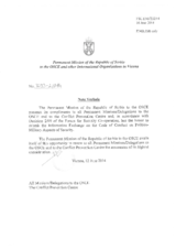 Response by the Delegation of Serbia to the Questionnaire on the Code of Conduct on Politico-Military Aspects of Security