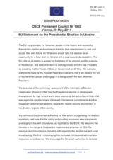 Statement by the Greek Presidency of the Council of the EU on the presidential elections in Ukraine, held on 25 May 2014