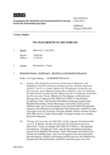 Journal der 756. Plenarsitzung des Forums