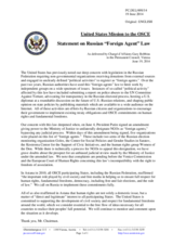 Statement by the Delegation of the United States on the law on “foreign agents” in the Russian Federation