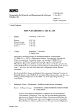 Journal der 1000. Plenarsitzung des Ständigen Rates 