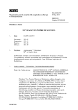 Journal de la 999ème séance plénière du Conseil