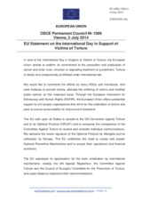 Statement by the Italian EU Presidency on the United Nations International Day in Support of Victims of Torture, observed on 26 June 2014