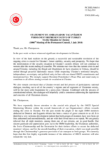 Statement by the Delegation of Turkey on the ongoing violations of OSCE principles and commitments by the Russian Federation and the situation in Ukraine