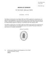 Response by the Delegation of Denmark to the Questionnaire on the Code of Conduct on Politico-Military Aspects of Security