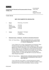 Journal der 1007. Plenarsitzung des Ständigen Rates 