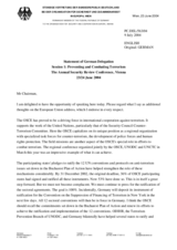 Intervention by the Delegation of Germany