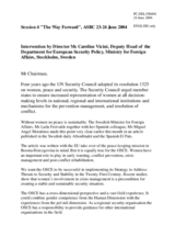 Contribution by Sweden, Session 4