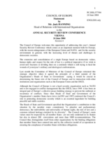 Council of Europe Statement