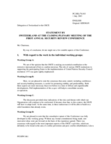 Statement by the Swiss Delegation to the OSCE, closing session