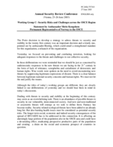 Statement by Ambassador Mette Kongshem, Permanent Representative of Norway to the OSCE, working group C