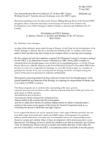 Statement by Ambassador Kirsten Malling Biering, Head of the Danish OSCE delegation, working group C