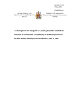 Closing statement by Ambassador Evelyn Puxley, Canadian Delegation to the OSCE