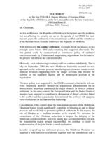 Statement by Ion Stavila, Deputy Minister of Foreign Affairs of the Republic of Moldova, working group C