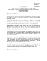 Opening statement by Ion Stavila, Deputy Minister of Foreign Affairs of the Republic of Moldova