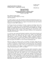 Opening Remarks by Ambassador Zef Mazi, Permanent Representative of Albania, working group B