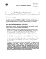 Statement by the Federal Republic of Germany, working group A