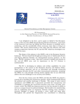 Opening statement by the Greek Presidency of the European Union