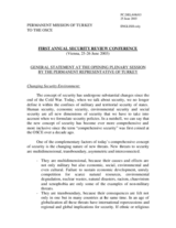 Opening statement by the Permanent Representative of Turkey