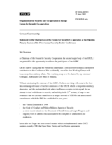 Opening statement by the Chairperson of the Forum for Security Co-operation