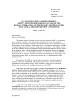 Opening statement by Vladimir Chizhov, Deputy Minister of Foreign Affairs of the Russian Federation