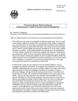 Statement by the Federal Republic of Germany, working group D