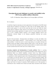 Keynote speech by Dr. O. Shamshur, Deputy Minister for Foreign Affairs of Ukraine