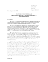 Opening statement by the Swiss delegation