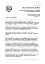 Statement by the Delegation of the United States in response to the presentations by the Chairpersons of the Security Committee, the Economic and Environmental Committee, and the Human Dimension Committee