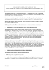 Conference document: Conclusions and Plan of Action of the Extraordinary European Council Meeting