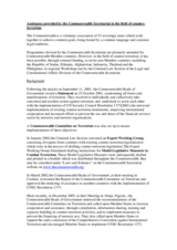 Conference document: Assistance provided by the Commonwealth Secretariat in the field of counter-terrorism
