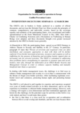 Day 2 - WG3: OSCE Conflict Prevention Centre intervention