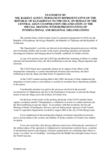 Conference document: Central Asian Co-operation Organization (CACO) contribution