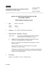 Journal of the 4th Day of the Twelfth Meeting of the Economic Forum