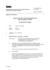 Journal of the 2nd Day of the Twelfth Meeting of the Economic Forum