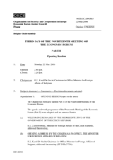 Journal of the Third Day of the Fourteenth Meeting of the Economic Forum, Part II