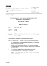 Journal of the Third Day of the Fourteenth Meeting of the Economic Forum, Part II (fr)