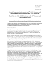 Statement by Peter Svedberg, Project Manager UNDP Bratislava Regional Center