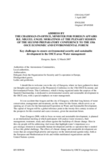 Address by OSCE Chairman-in-Office, Minister for Foreign Affairs Miguel Angel Moratinos Cuyaube