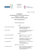 List of participants