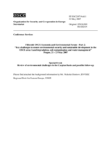 Background information by Mr. Nickolai Denisov, ENVSEC Regional Desk for Eastern Europe,UNEP (ru)