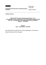 Issues of water security in Central Asia and ways of their decision (ru)