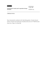 Contribution by Mr. Murat Bekmagambetov, President, Research Institute of Transport and Communication, Kazakhstan