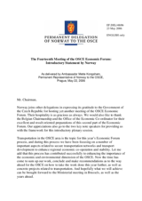 Introductory statement by the Delegation of Norway