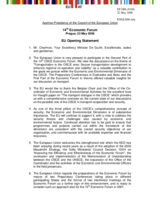 Statement by the Austrian Presidency of the Council of the European Union