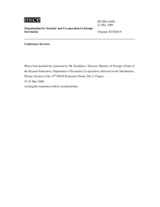 Statement by Mr. Kondakov, Director, Ministry of Foreign Affairs of the Russian Federation, Department of Economic Co-operation (ru)