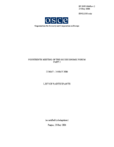 Final list of participants