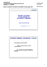 Presentation by Slavtcho Neykov, Director of the Energy Community Secretariat