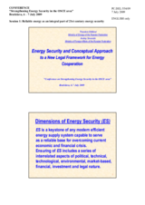 Presentation by Theodore Shtilkind, Advisor, Department of International Co-operation, Ministry of Energy and Andrey Smorodin, Minitry of Foreign Affairs - Russia