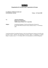 Consolidated summary of the second preparatory seminar for the 11th Economic Forum